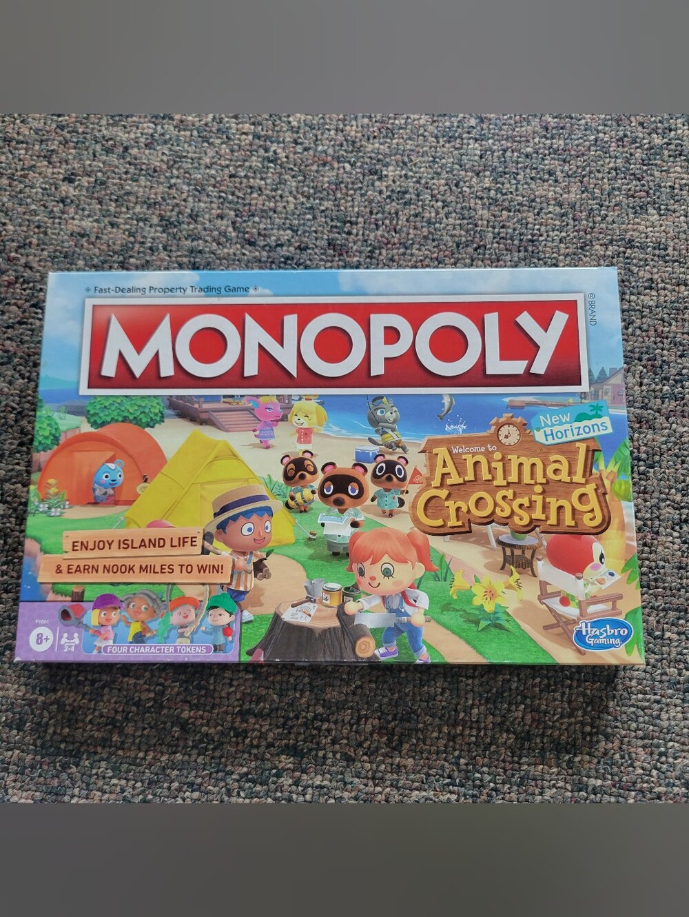 Hasbro Monopoly Animal Crossing Board Game - Red, Yellow, Blue, Green